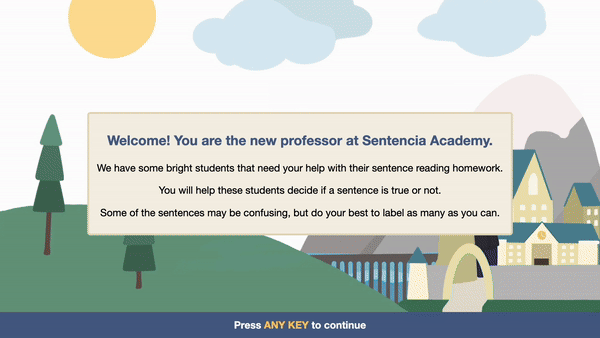 Gamified reading assessment story